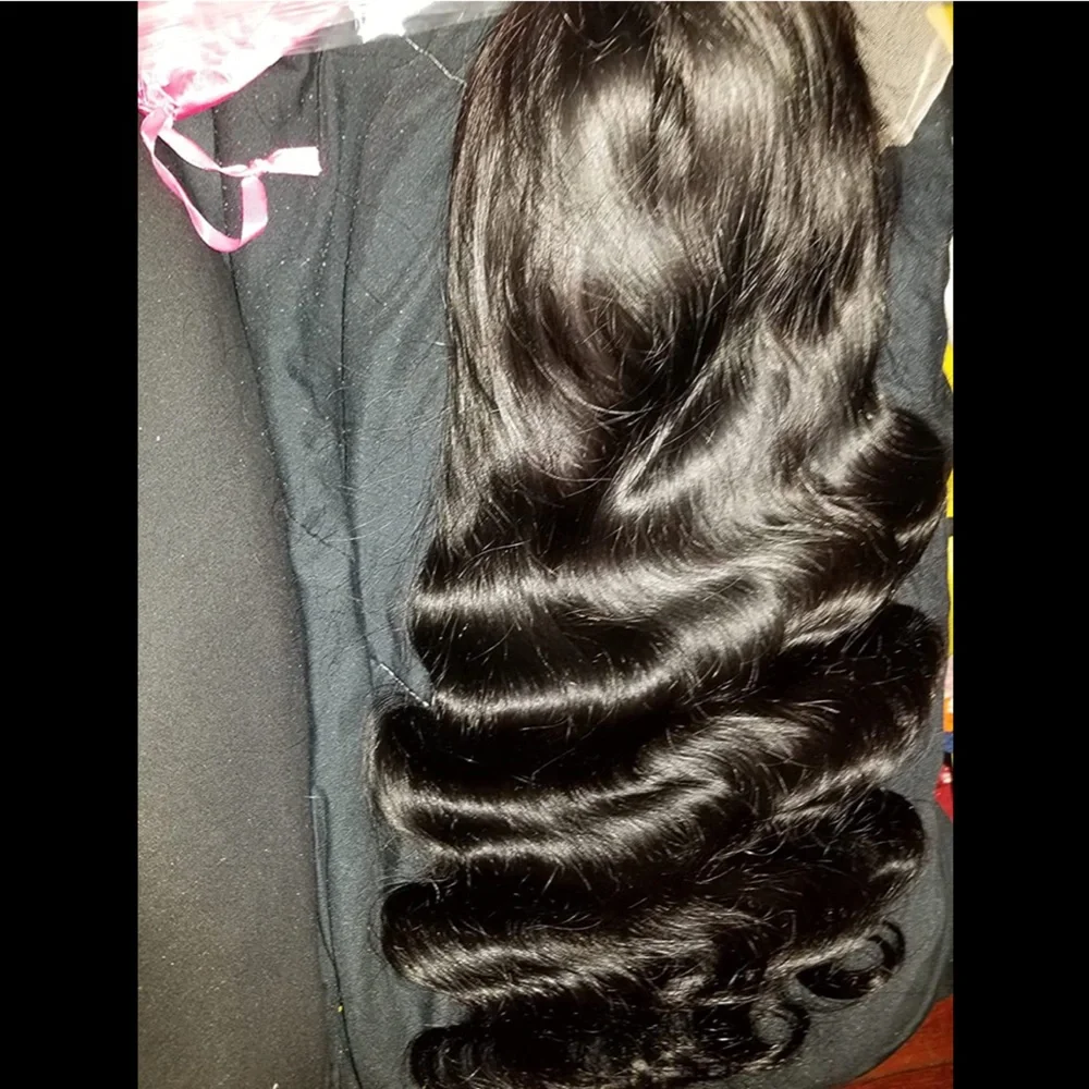 ♥️ BLACK 100% HUMAN HAIR 28” BODY WAVY LACE FRONT WIG *NEW* ♥️